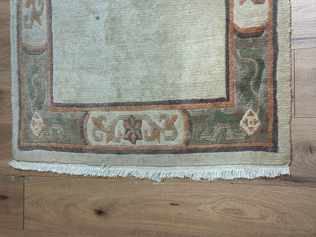 Orientteppich handgeknüpft Nepal Tibet Wolle 156x100 cm
