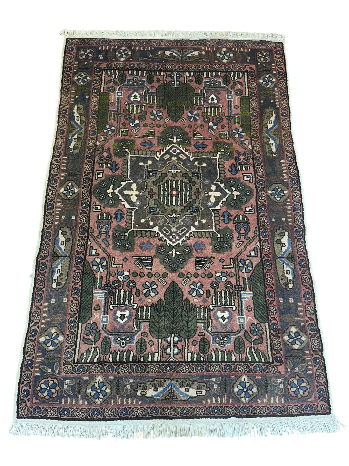 Orientteppich handgeknüpft Hamadan 165x105 cm Art Deco