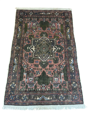 Orientteppich handgeknüpft Hamadan 165x105 cm Art Deco