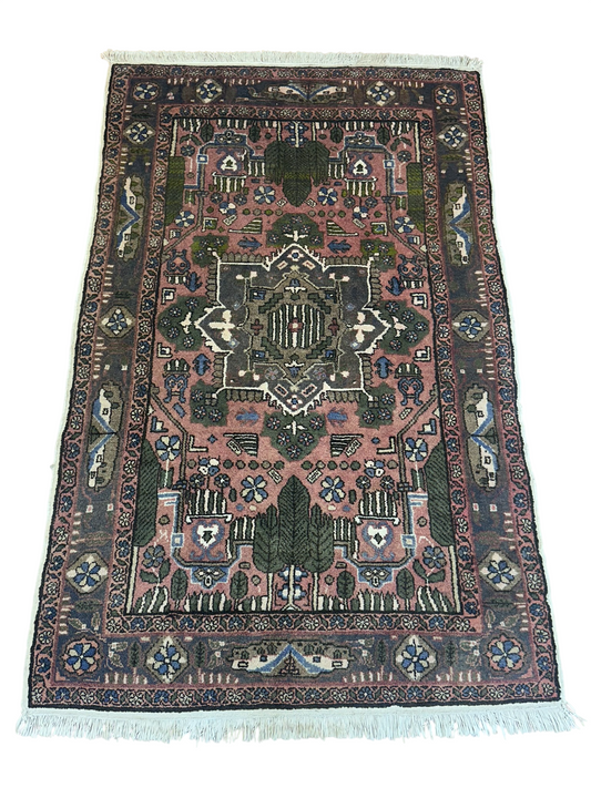 Orientteppich handgeknüpft Hamadan 165x105 cm Art Deco