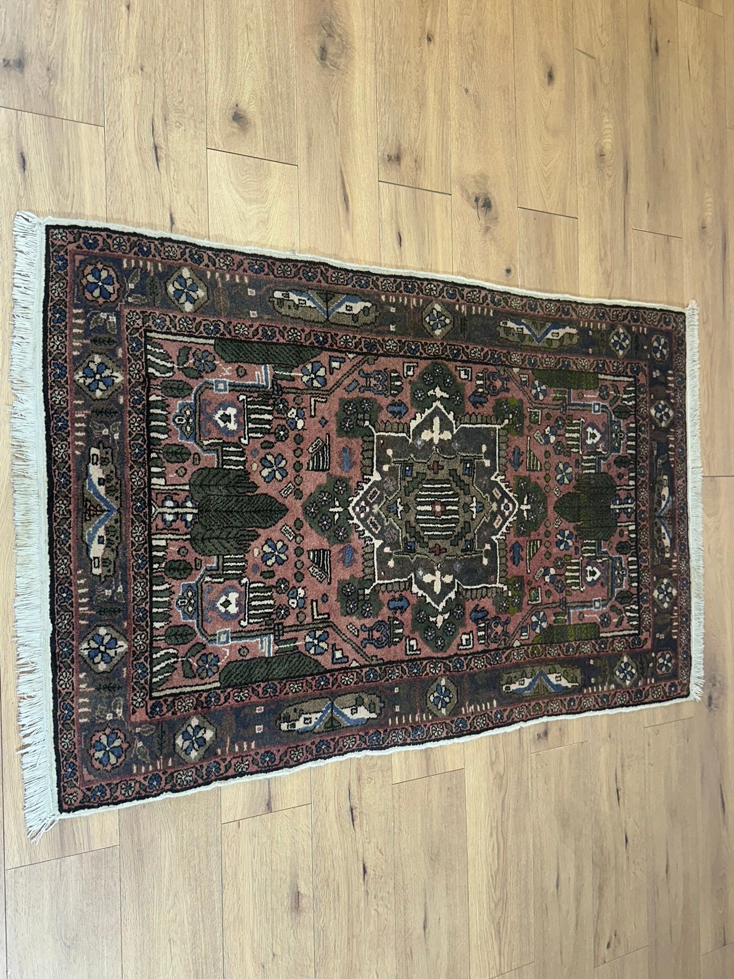 Orientteppich handgeknüpft Hamadan 165x105 cm Art Deco