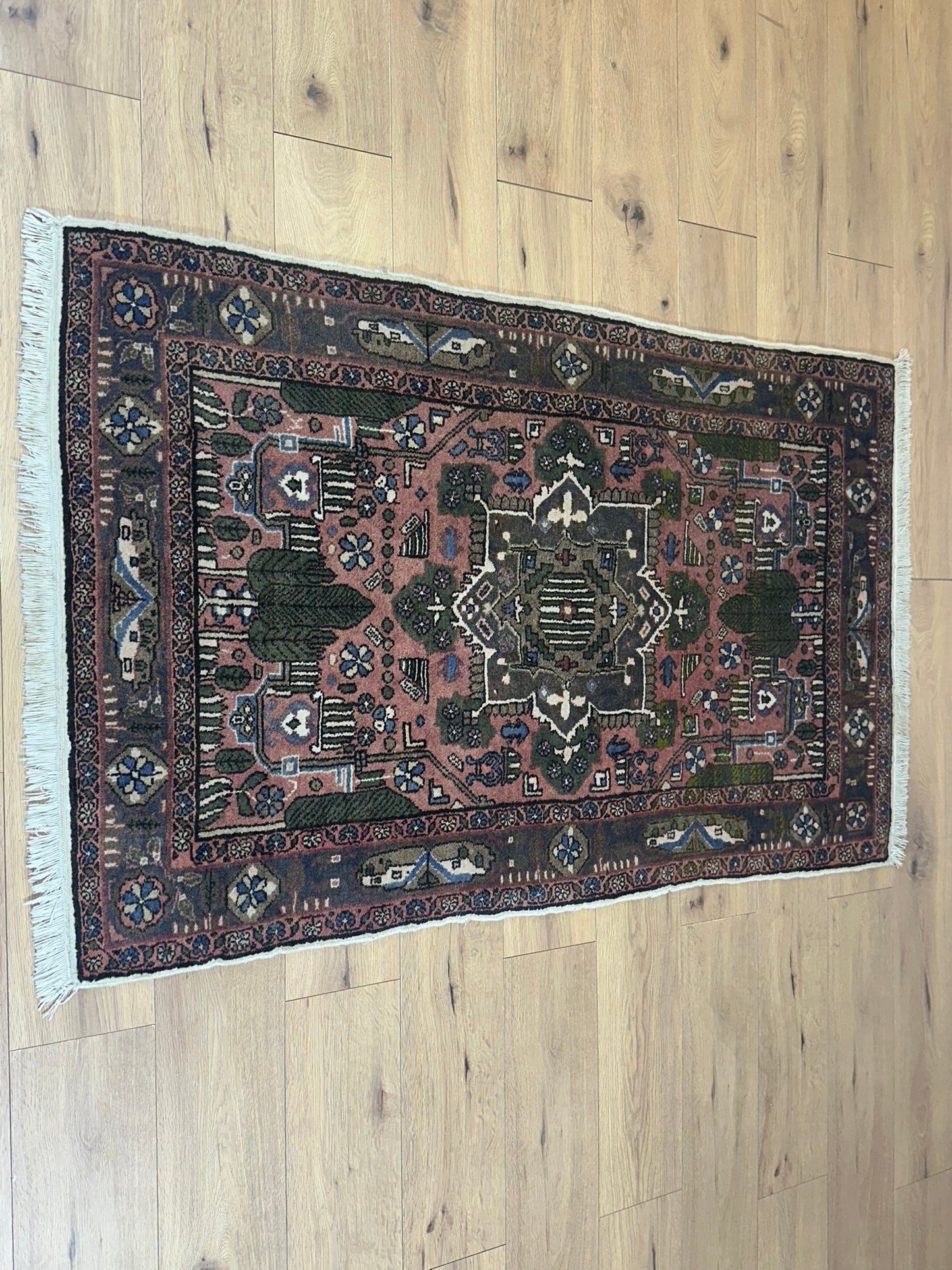 Orientteppich handgeknüpft Hamadan 165x105 cm Art Deco