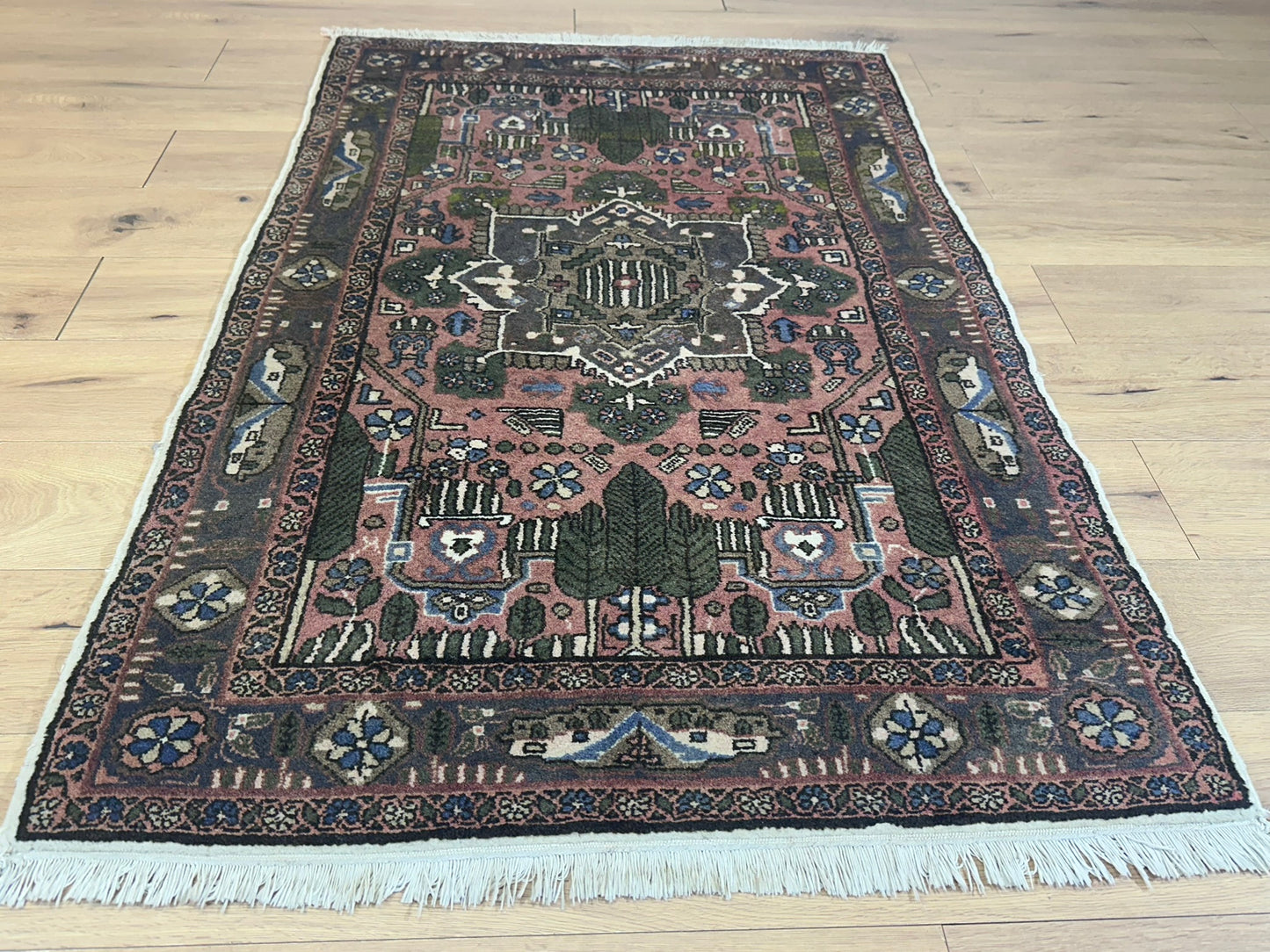 Orientteppich handgeknüpft Hamadan 165x105 cm Art Deco