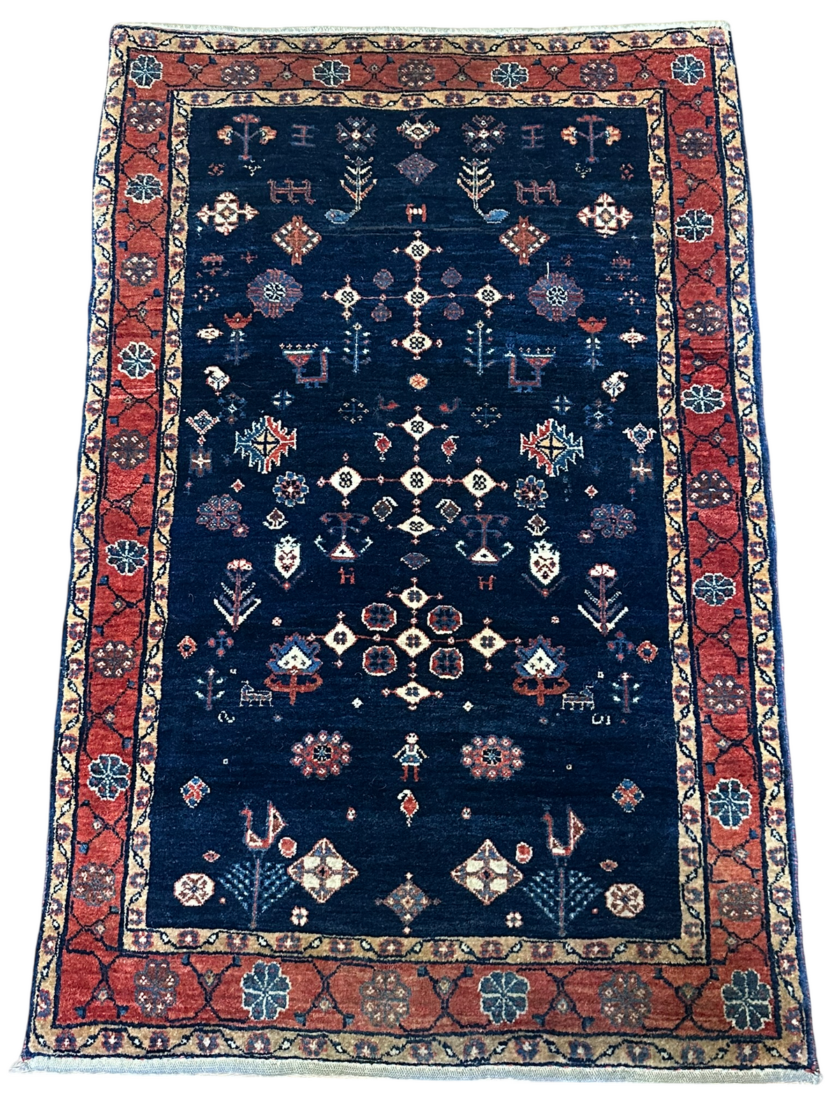 Orientteppich handgeknüpft Ghaschguli Gabbeh 145x95 cm
