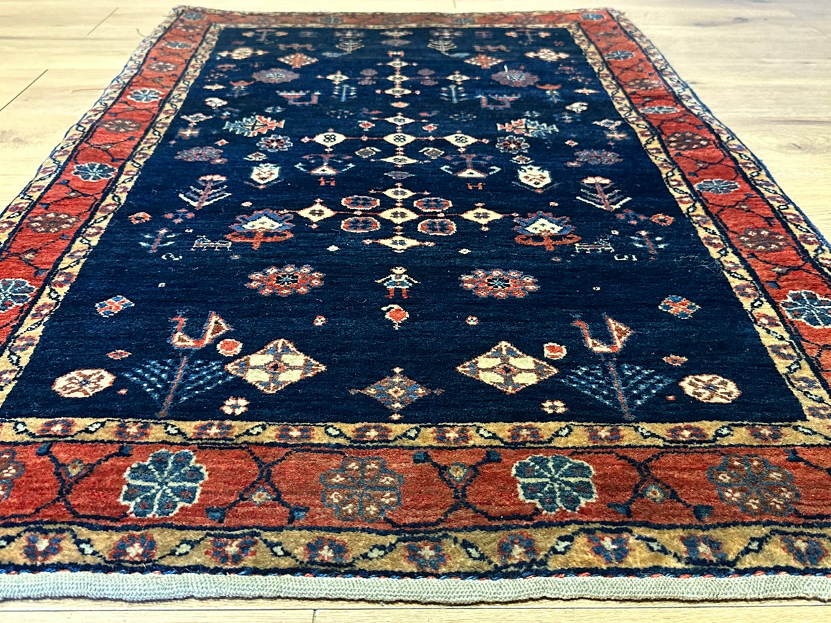 Orientteppich handgeknüpft Ghaschguli Gabbeh 145x95 cm