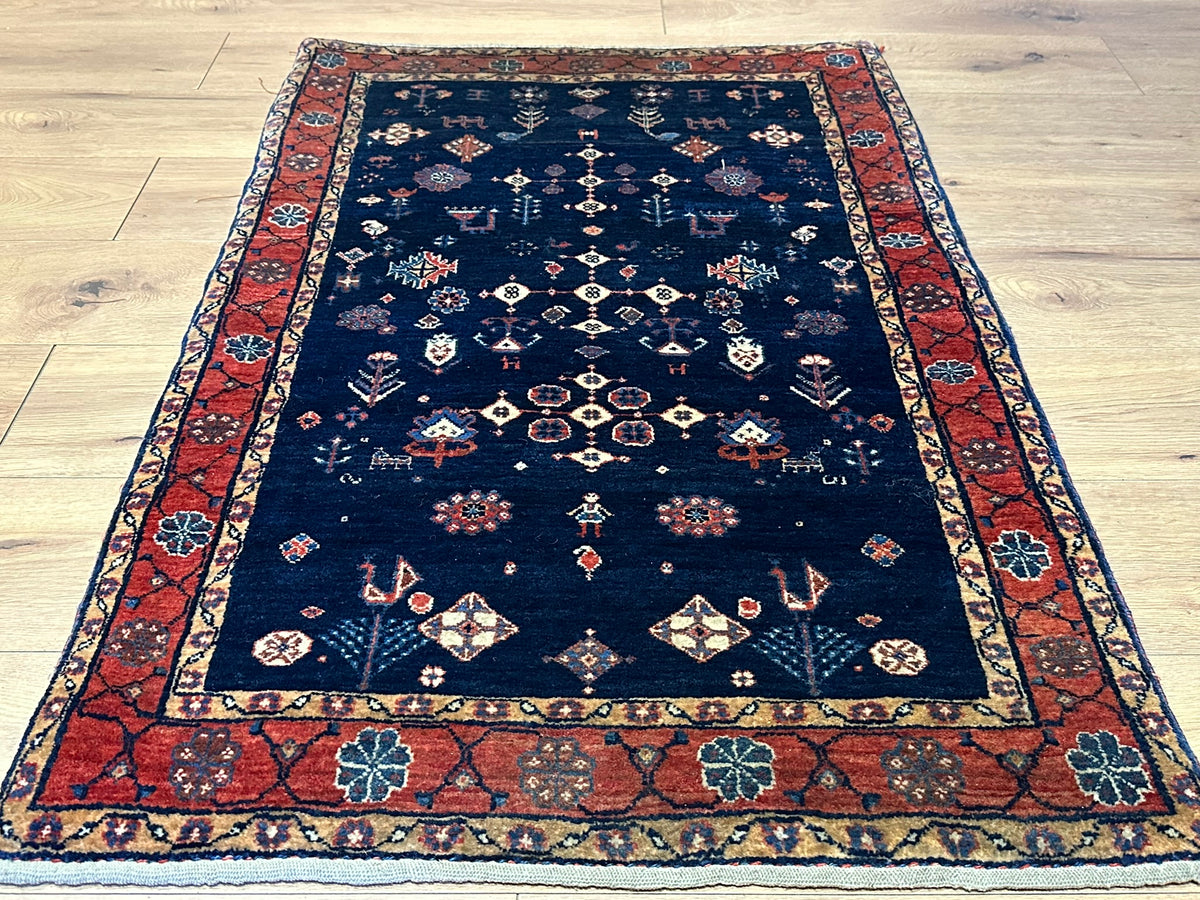 Orientteppich handgeknüpft Ghaschguli Gabbeh 145x95 cm