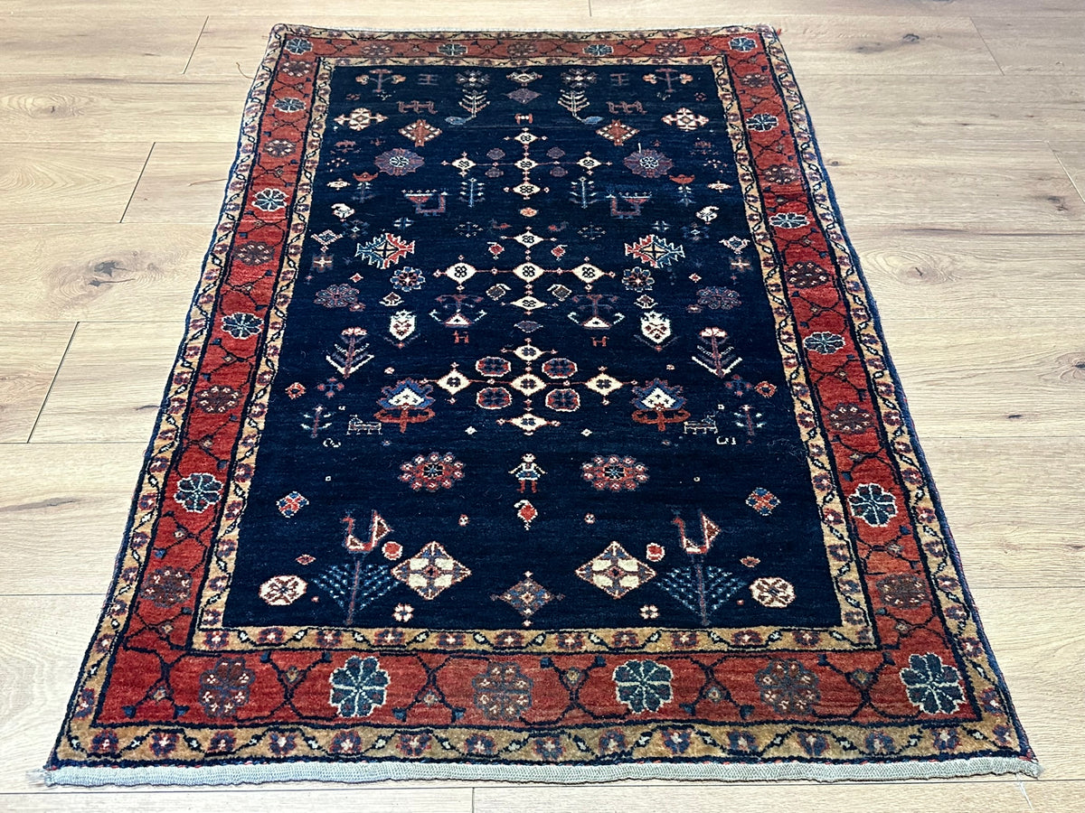 Orientteppich handgeknüpft Ghaschguli Gabbeh 145x95 cm