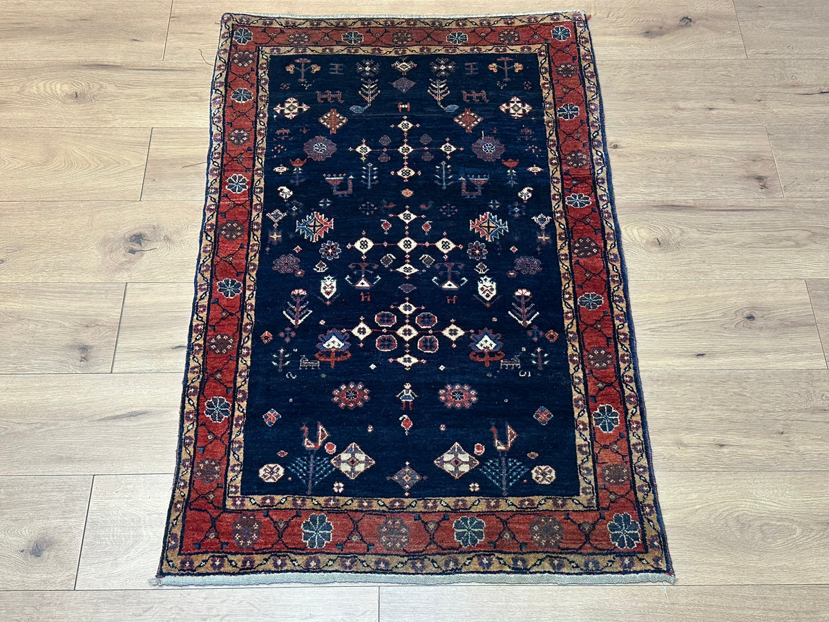 Orientteppich handgeknüpft Ghaschguli Gabbeh 145x95 cm