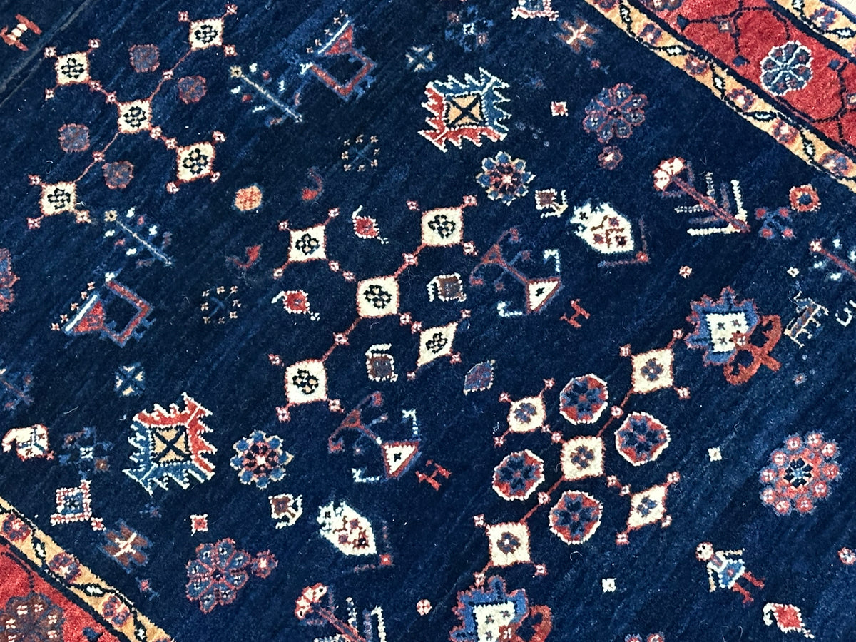 Orientteppich handgeknüpft Ghaschguli Gabbeh 145x95 cm