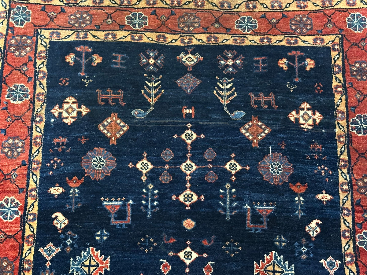 Orientteppich handgeknüpft Ghaschguli Gabbeh 145x95 cm