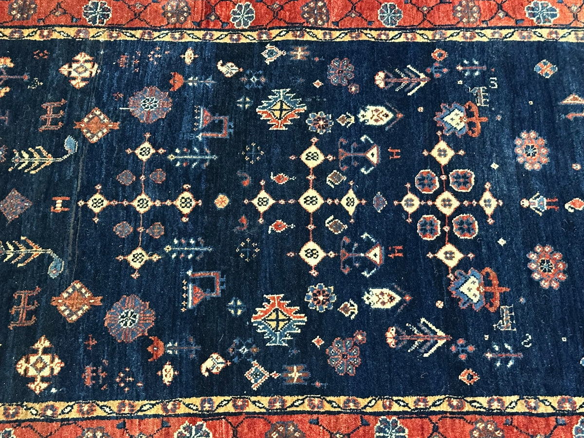 Orientteppich handgeknüpft Ghaschguli Gabbeh 145x95 cm