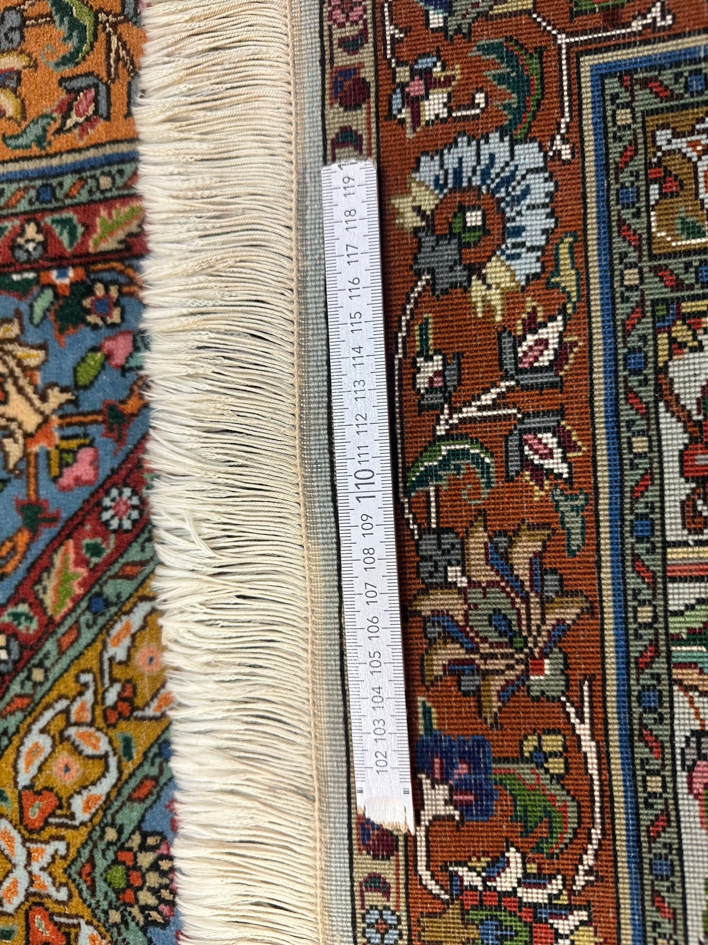 Handgeknüpfter Perser Orientteppich Täbris mit Lebensbaum Maße: 95x70cm