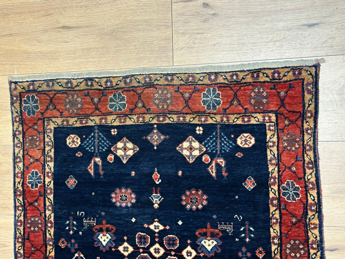 Orientteppich handgeknüpft Ghaschguli Gabbeh 145x95 cm