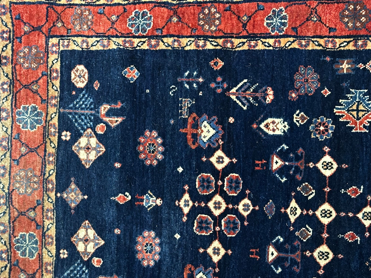 Orientteppich handgeknüpft Ghaschguli Gabbeh 145x95 cm