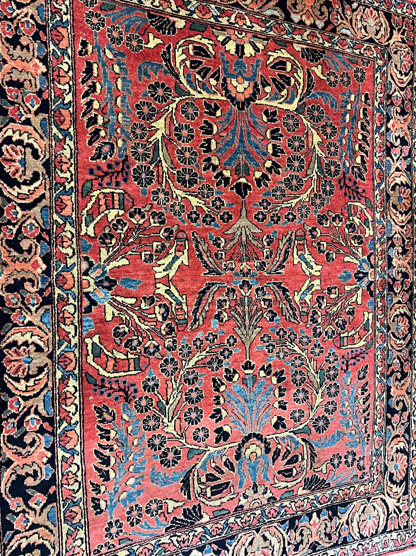 Handgeknüpfter Antiker Jugendstil Perser Teppich Sarough 163X200cm