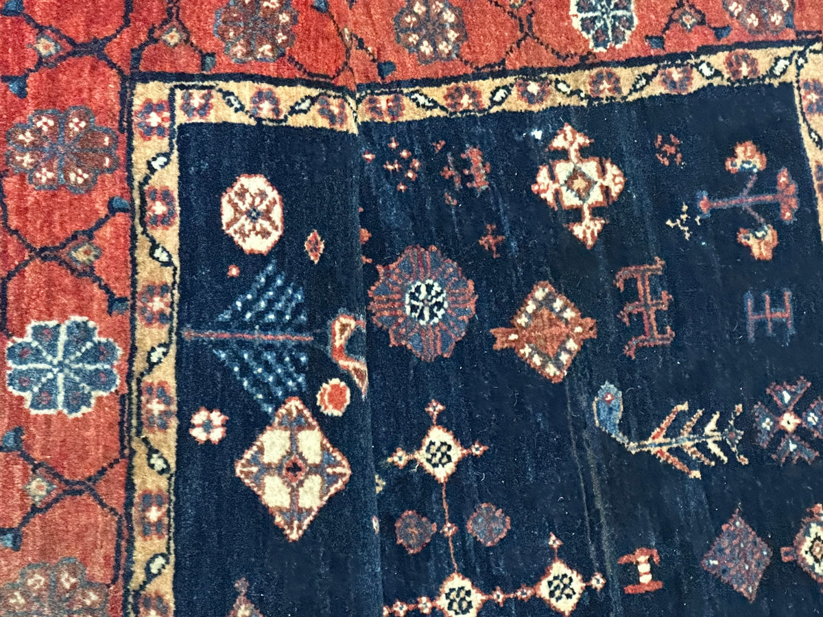 Orientteppich handgeknüpft Ghaschguli Gabbeh 145x95 cm