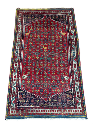 Semi Antik Orientteppich handgeknüpft Malayer Hamadan 212x127 cm