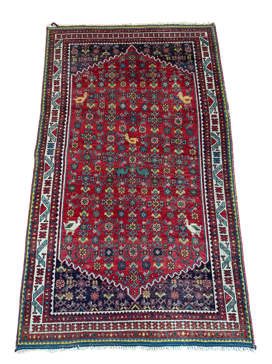 Semi Antik Orientteppich handgeknüpft Malayer Hamadan 212x127 cm