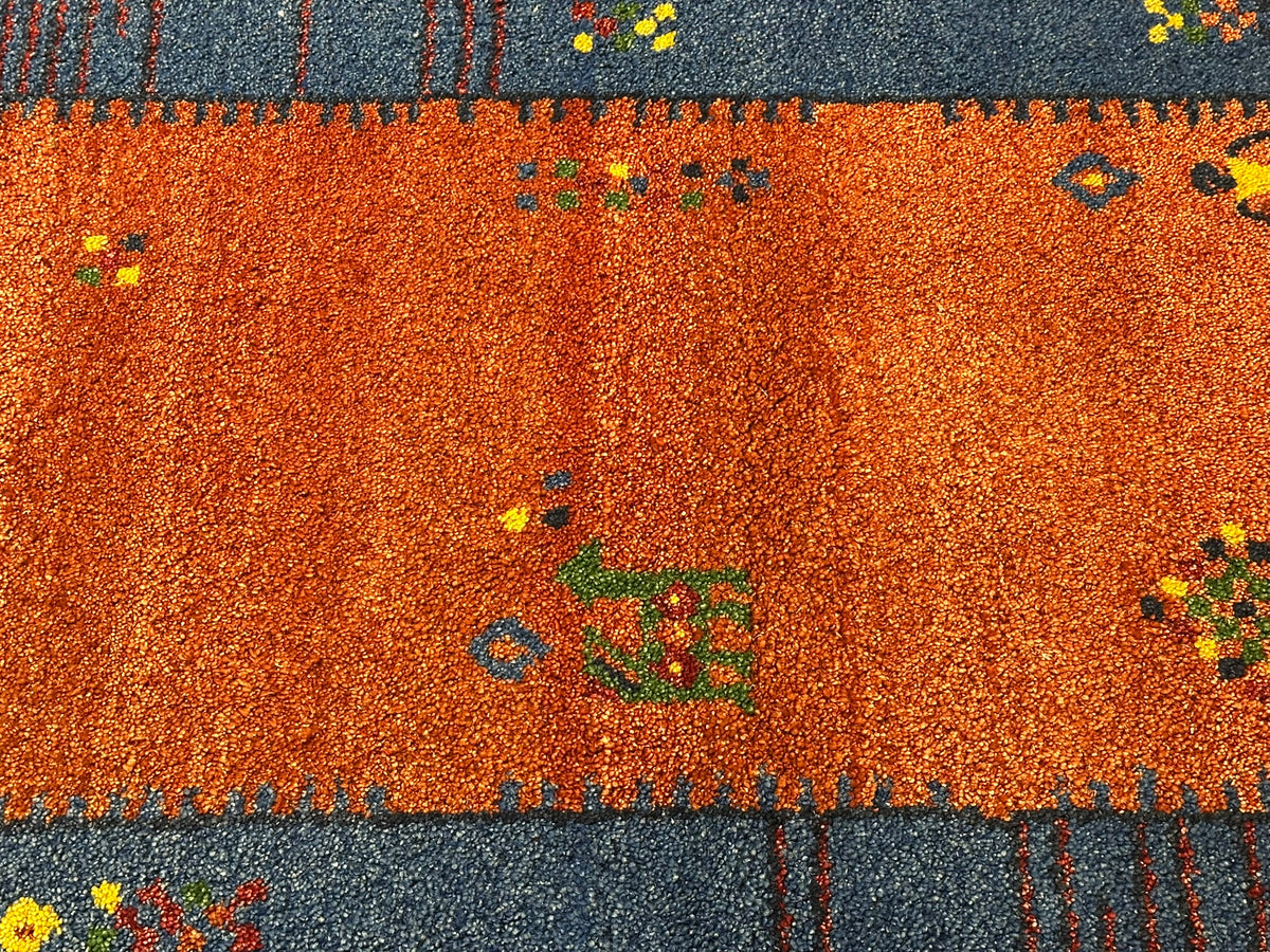 Orientteppich handgeknüpft Indian Gabbeh Wolle 166x93 cm