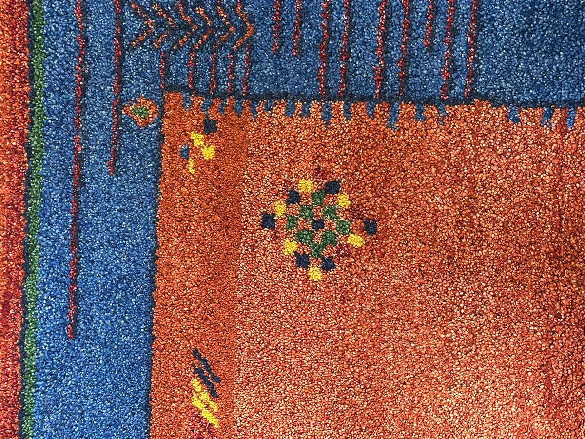 Orientteppich handgeknüpft Indian Gabbeh Wolle 166x93 cm