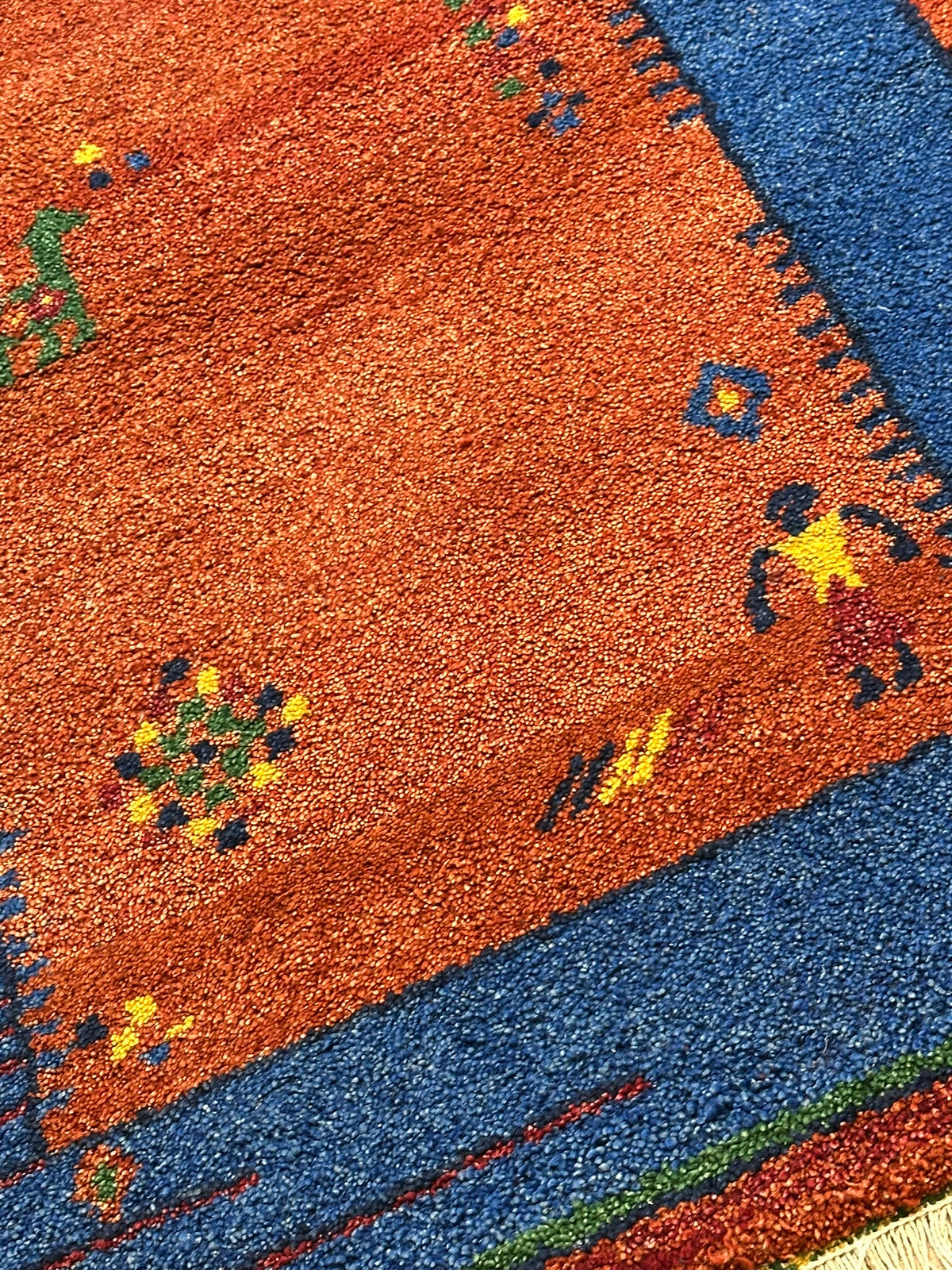 Orientteppich handgeknüpft Indian Gabbeh Wolle 166x93 cm