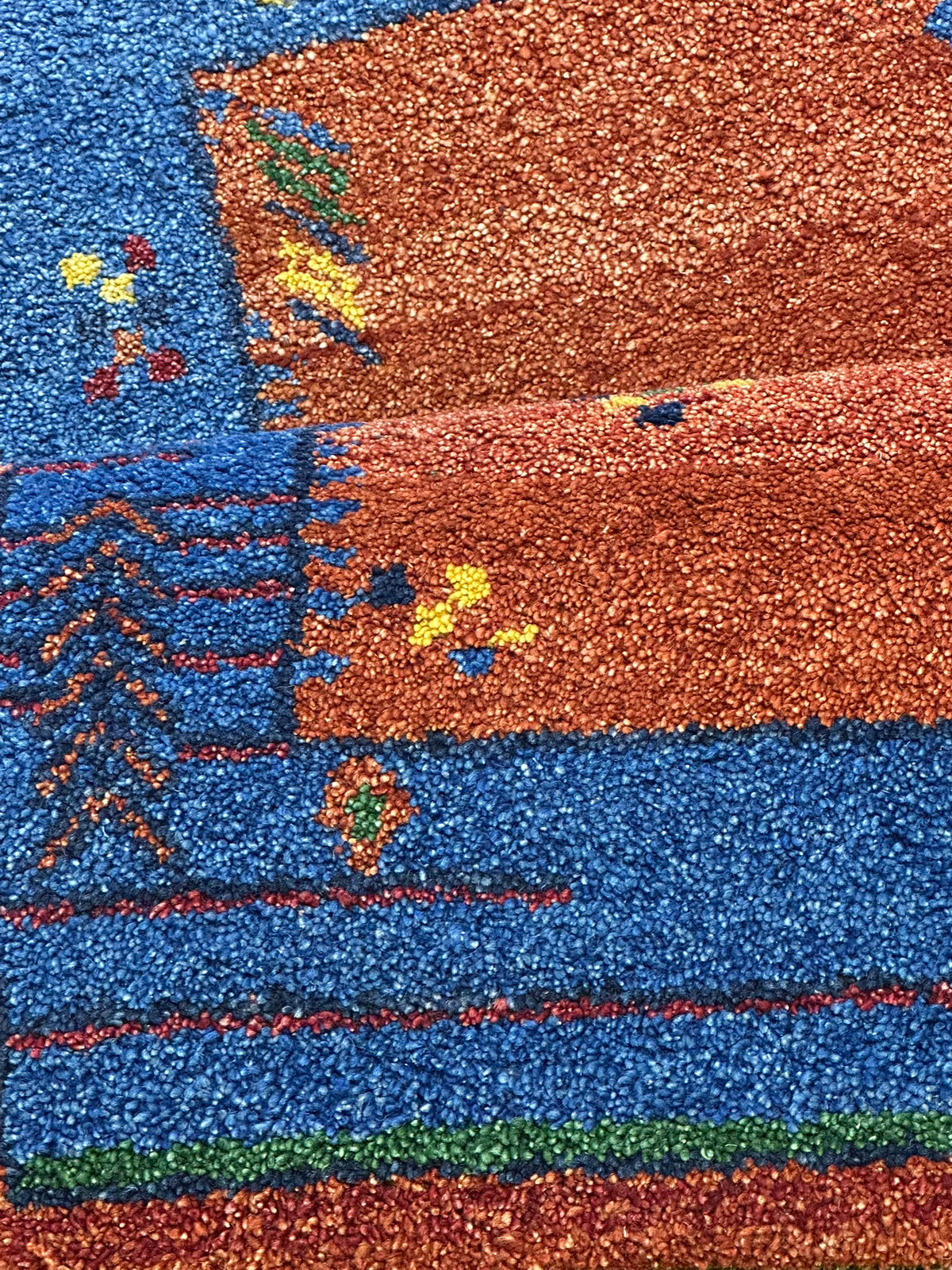 Orientteppich handgeknüpft Indian Gabbeh Wolle 166x93 cm