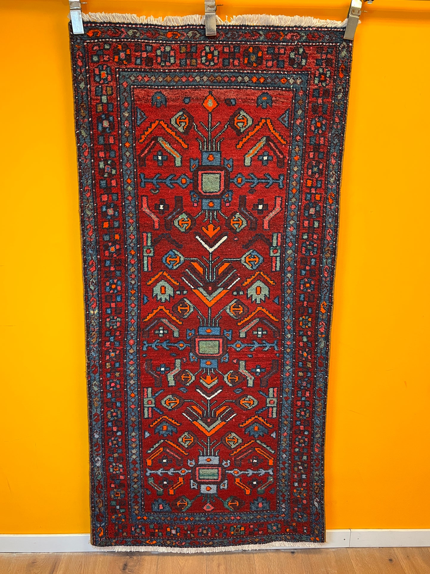 Handgeknüpfter Perser Orientteppich - Malayer Art Deco  186x83 cm