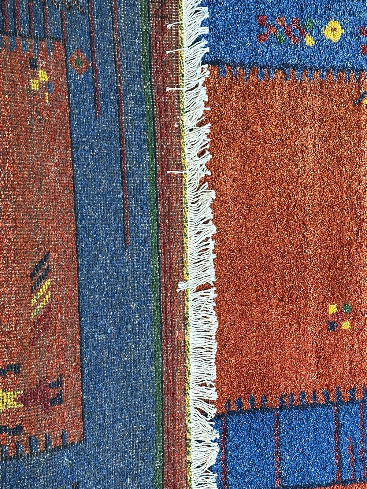 Orientteppich handgeknüpft Indian Gabbeh Wolle 166x93 cm