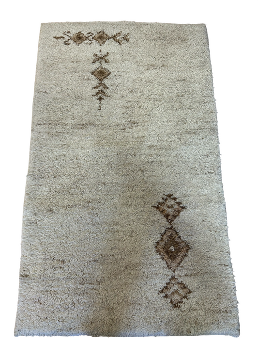 Orientteppich handgeknüpft Berber Wolle 156x90 cm