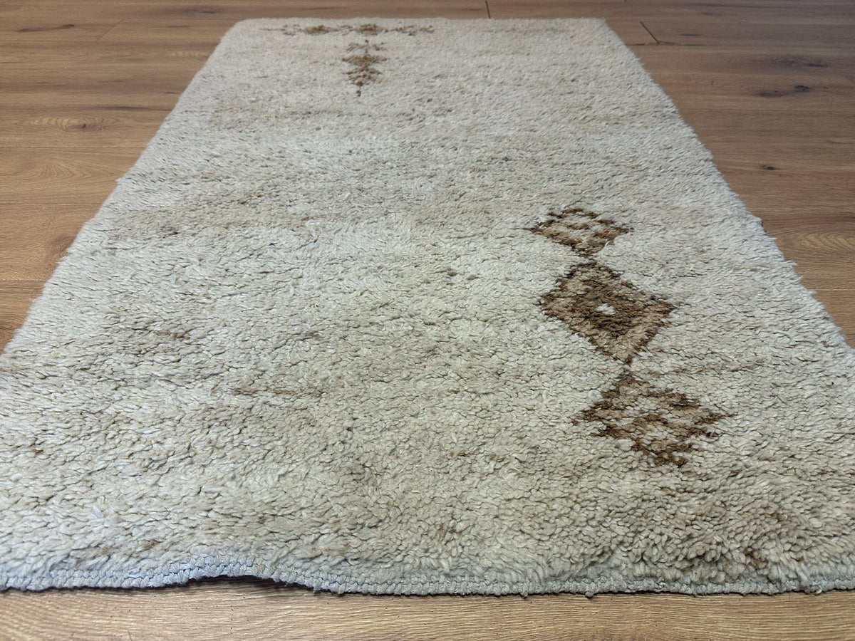 Orientteppich handgeknüpft Berber Wolle 156x90 cm