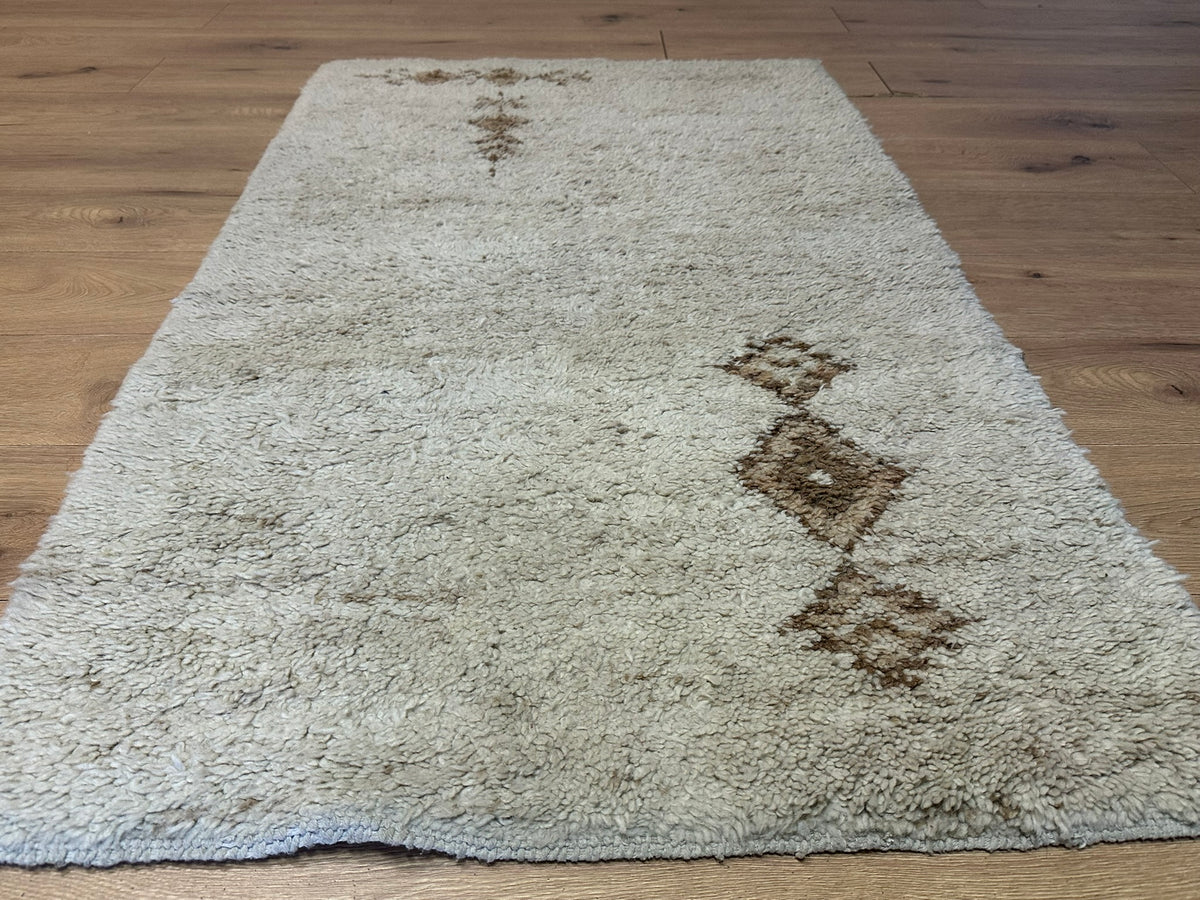 Orientteppich handgeknüpft Berber Wolle 156x90 cm