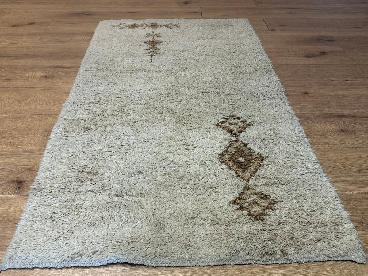 Orientteppich handgeknüpft Berber Wolle 156x90 cm
