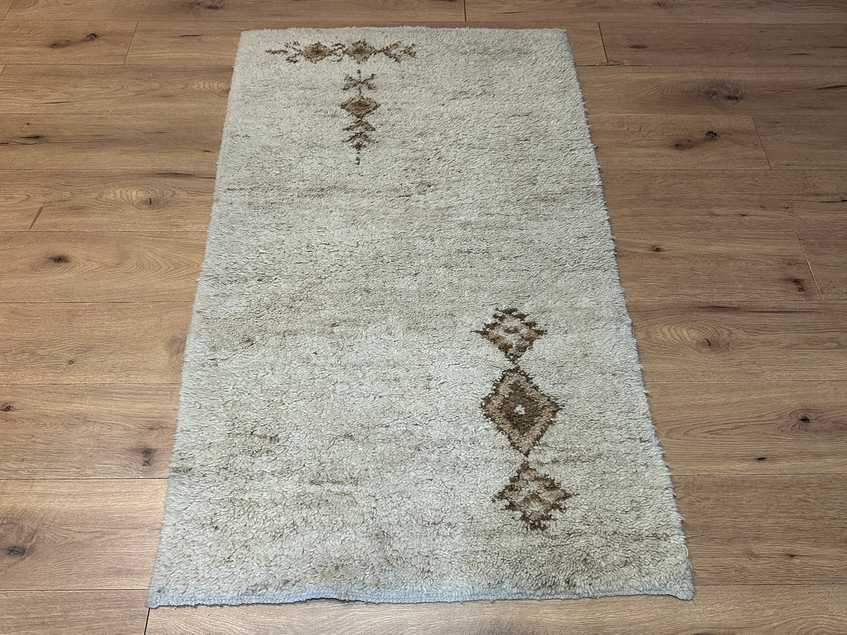 Orientteppich handgeknüpft Berber Wolle 156x90 cm