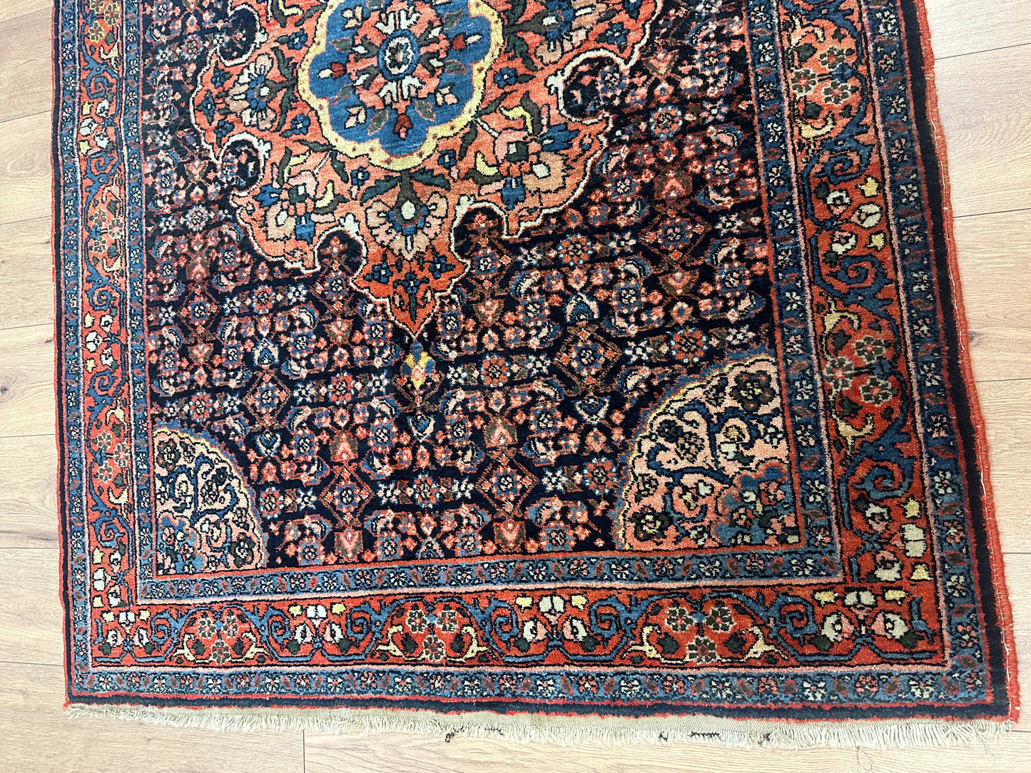 Handgeknüpfter Perser Orientteppich - Antiker Bidjar Naturfarben 190x135cm