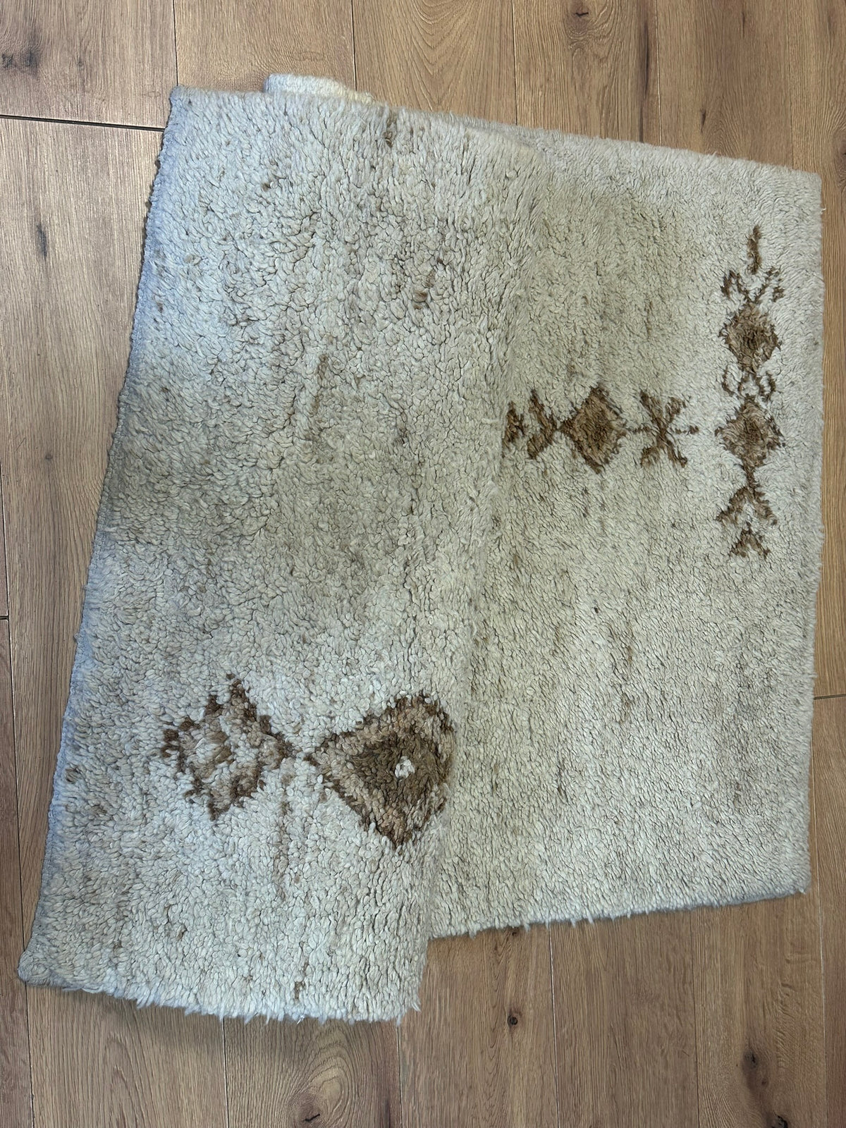 Orientteppich handgeknüpft Berber Wolle 156x90 cm