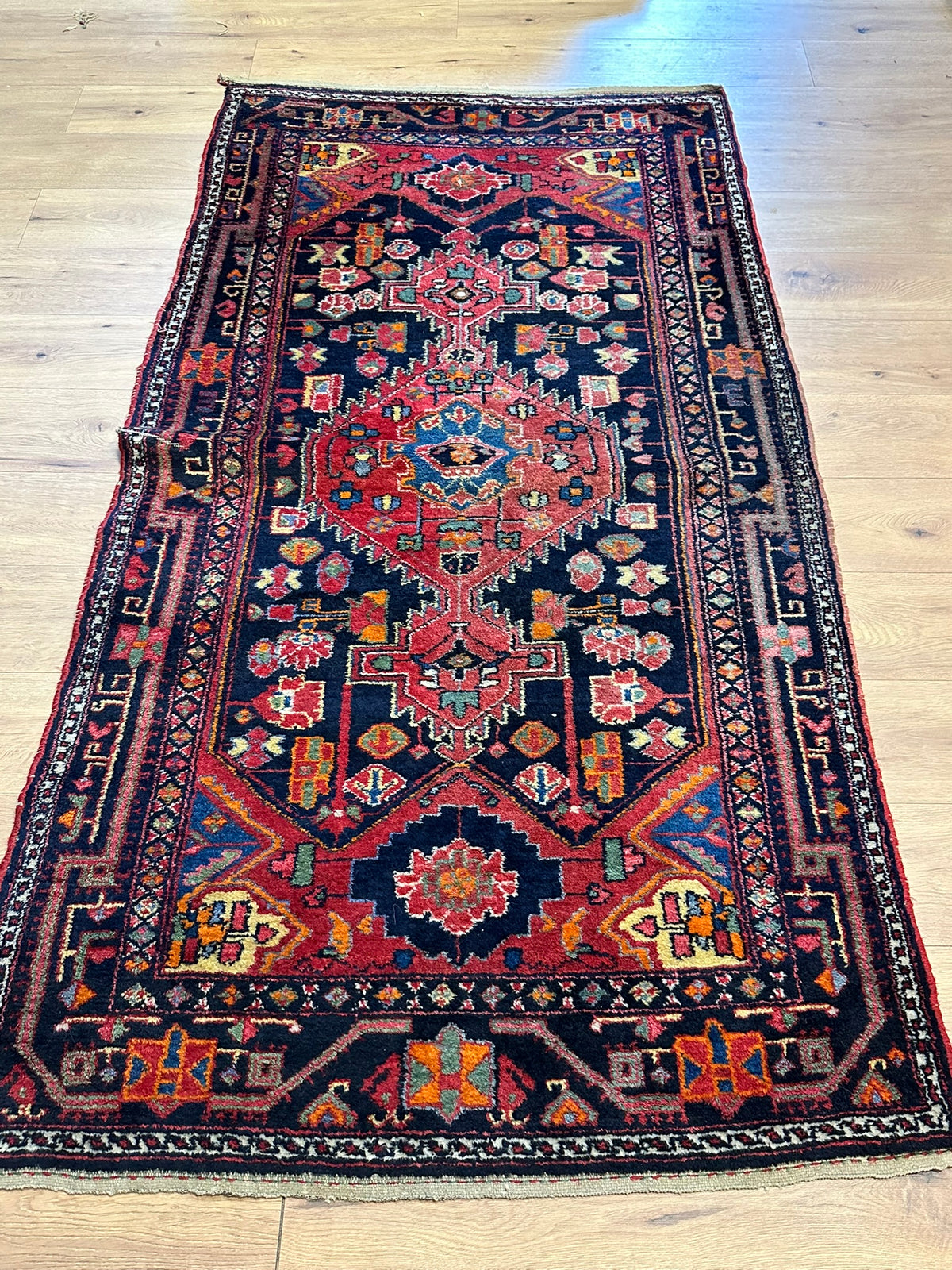 Orientteppich handgeknüpft Malayer 217x115 cm
