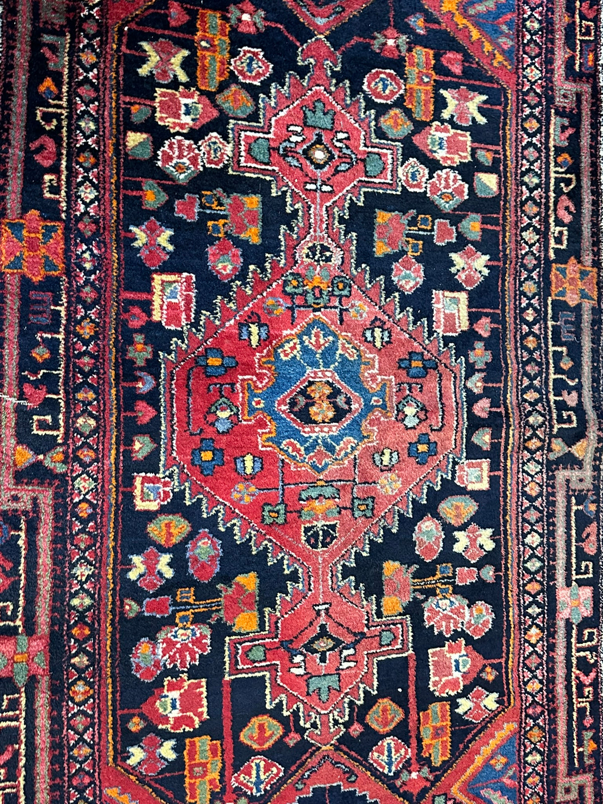Orientteppich handgeknüpft Malayer 217x115 cm