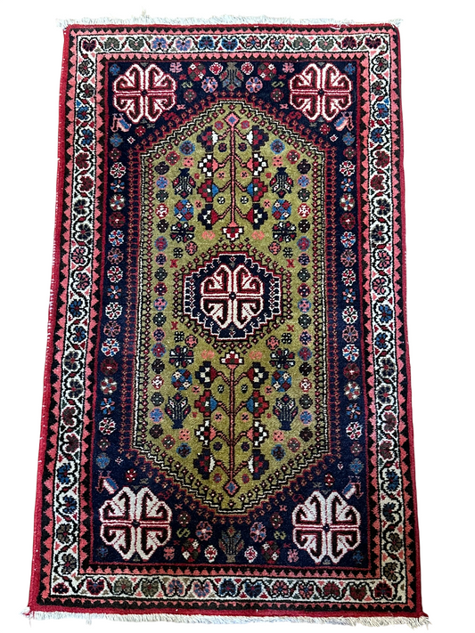 Orientteppich handgeknüpft Abadeh Naturfarben 100x60 cm