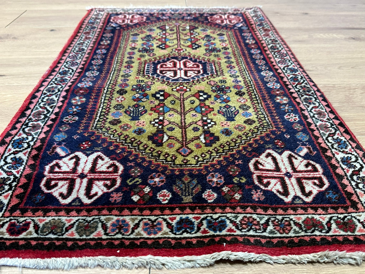 Orientteppich handgeknüpft Abadeh Naturfarben 100x60 cm