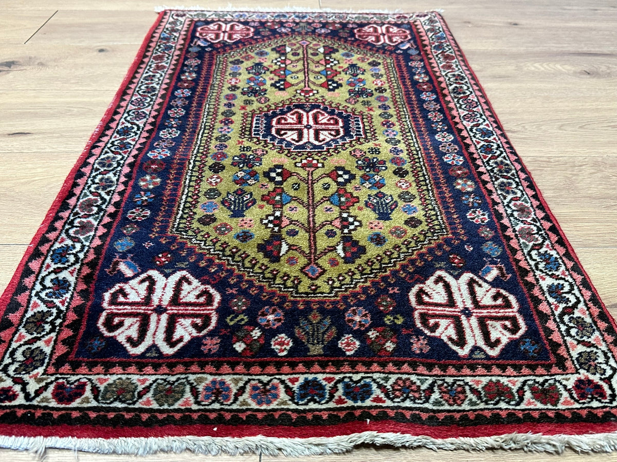Orientteppich handgeknüpft Abadeh Naturfarben 100x60 cm