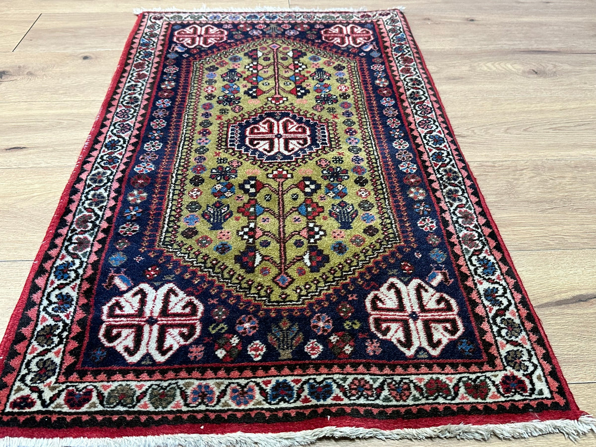 Orientteppich handgeknüpft Abadeh Naturfarben 100x60 cm