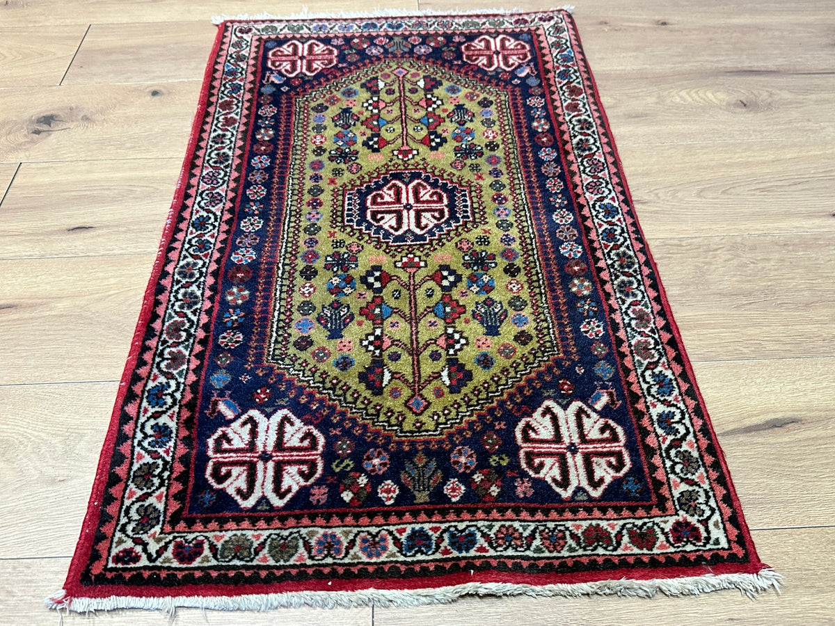Orientteppich handgeknüpft Abadeh Naturfarben 100x60 cm