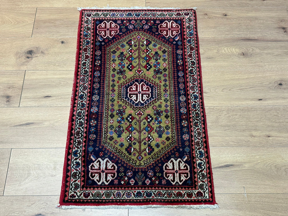 Orientteppich handgeknüpft Abadeh Naturfarben 100x60 cm