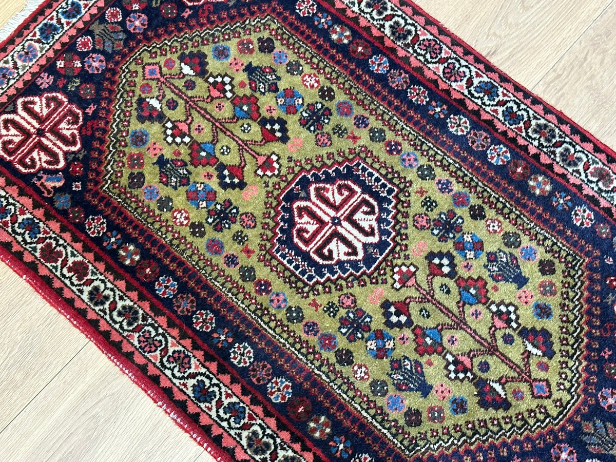 Orientteppich handgeknüpft Abadeh Naturfarben 100x60 cm
