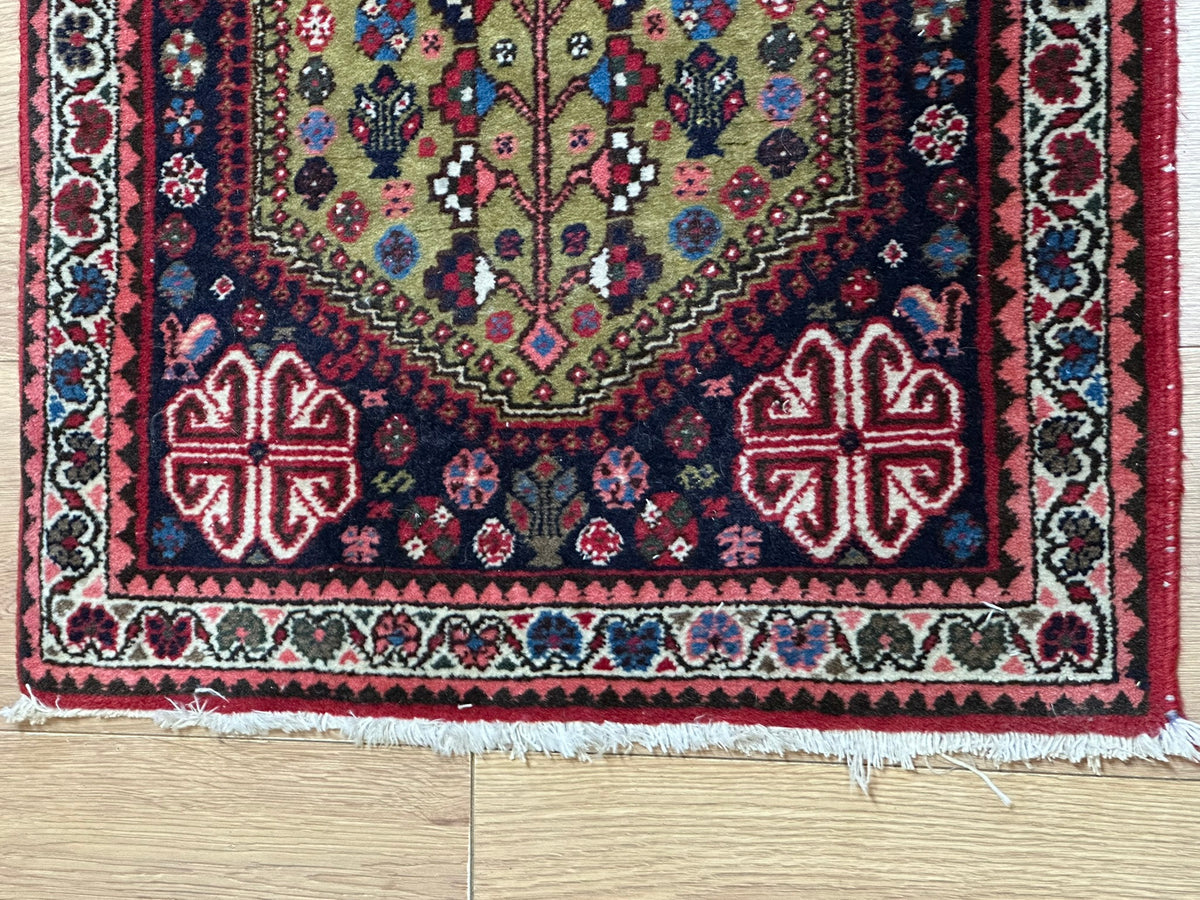Orientteppich handgeknüpft Abadeh Naturfarben 100x60 cm