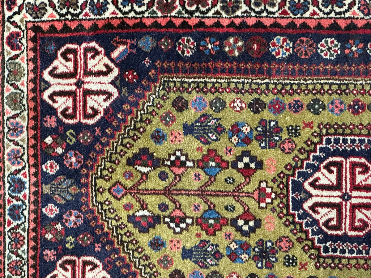 Orientteppich handgeknüpft Abadeh Naturfarben 100x60 cm