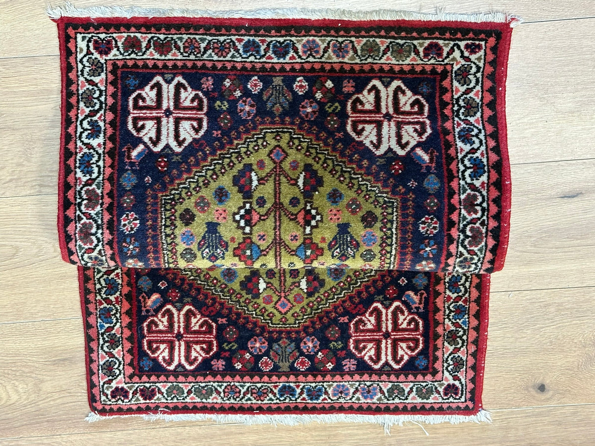 Orientteppich handgeknüpft Abadeh Naturfarben 100x60 cm