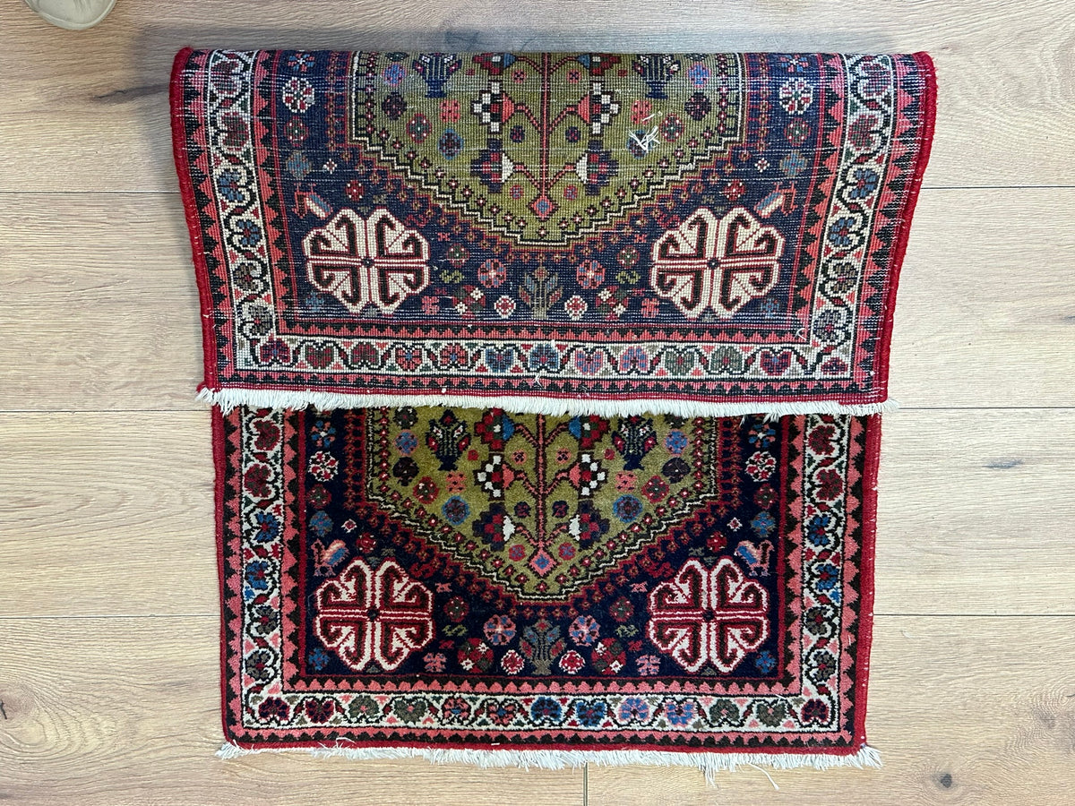 Orientteppich handgeknüpft Abadeh Naturfarben 100x60 cm