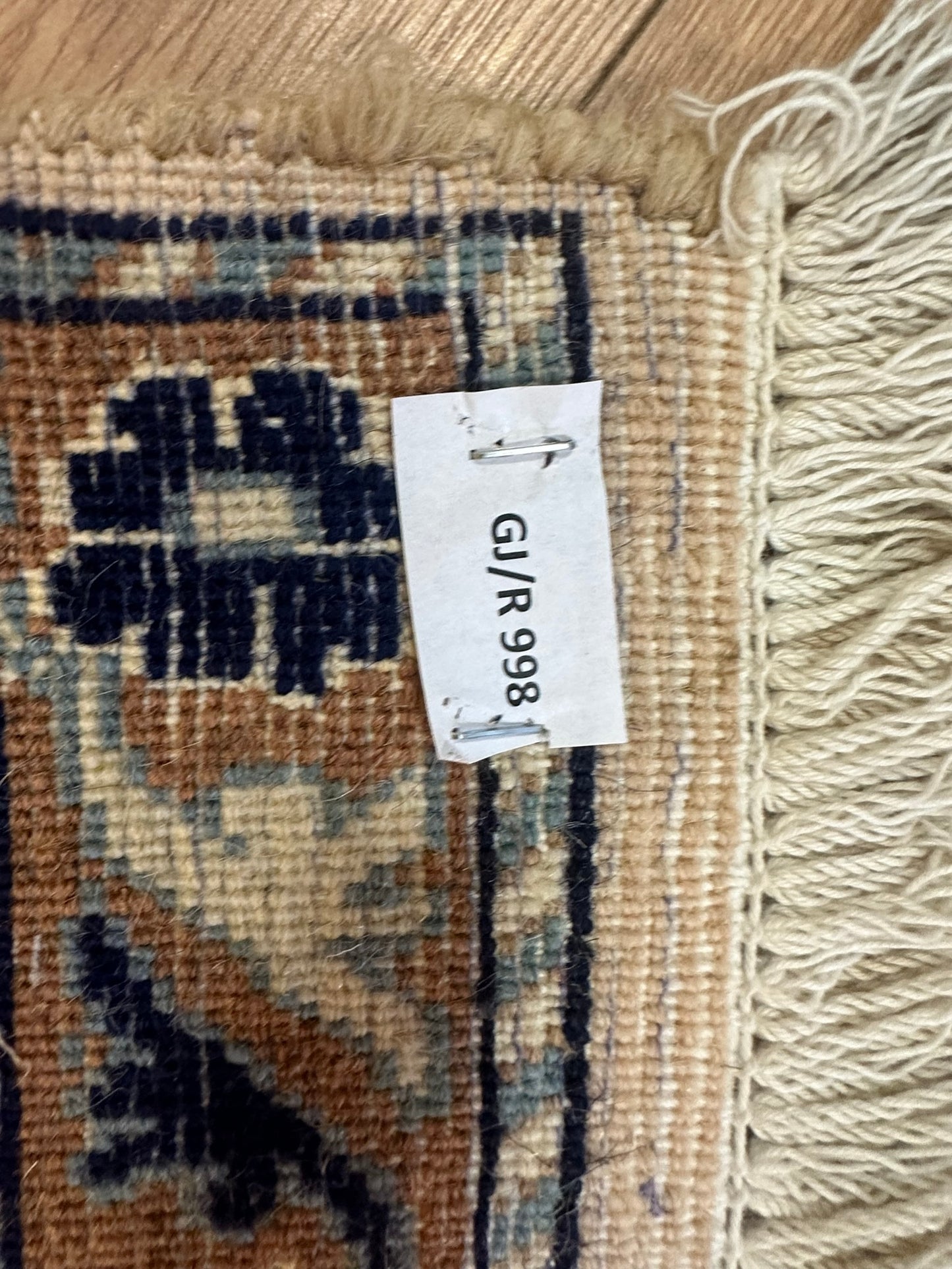 Handgeknüpfter Perser Orientteppich Nain mit Seide Maße: 85x60cm