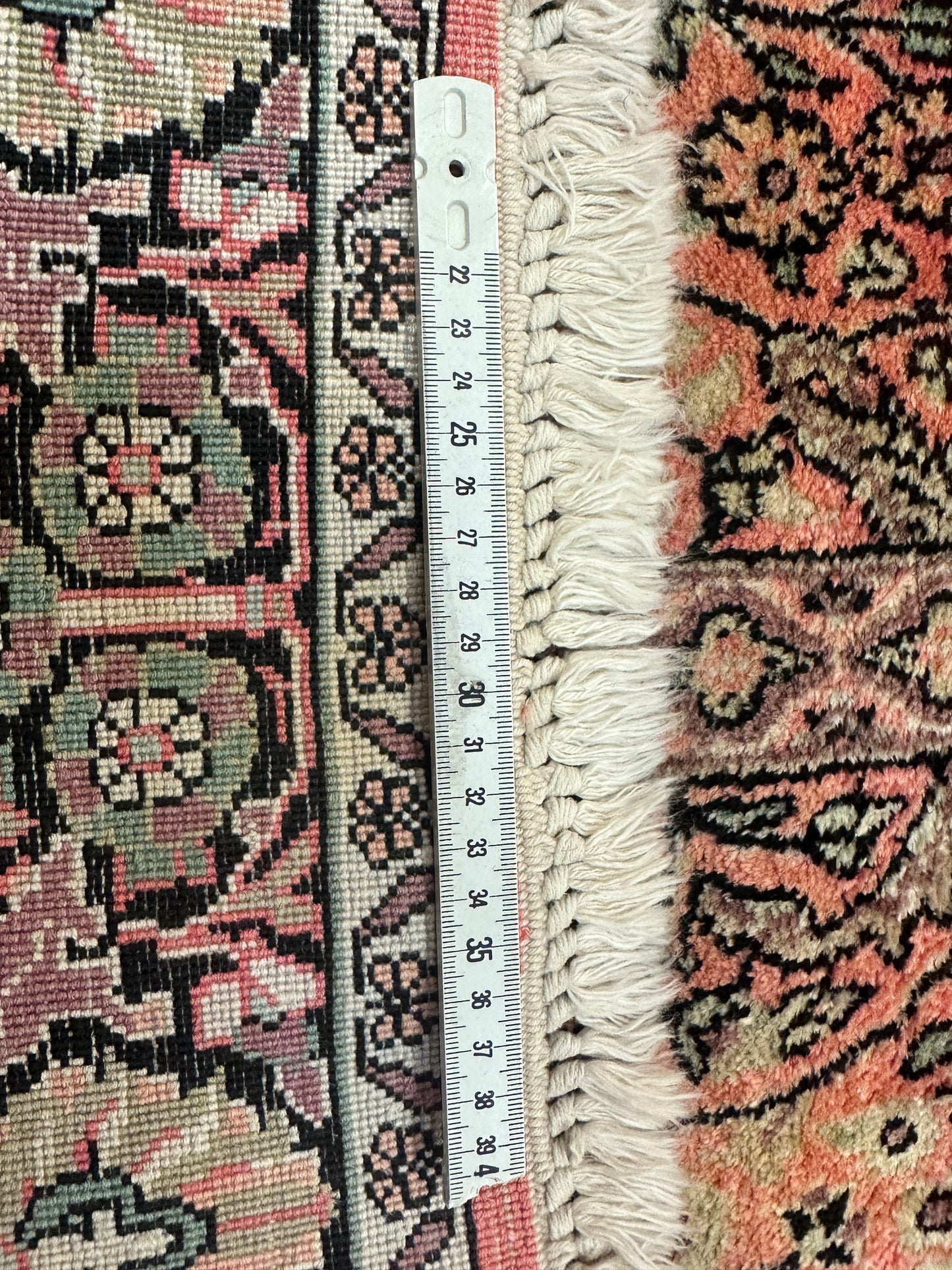 Handgeknüpfter Orientteppich - Kaschmir Ghom Seidenteppich 150x90cm